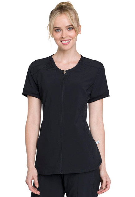 Infinity Legacy Collection Women's Zip Front V-Neck Top #CK810A