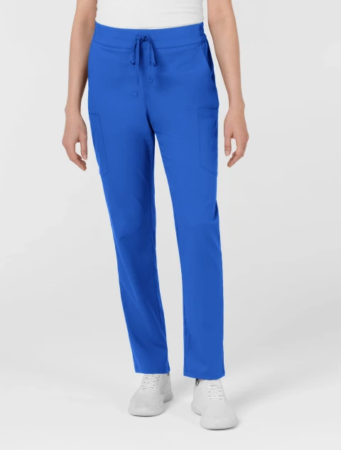 Front view of WINK Boundless Women's High Rise Tapered Scrub Pant 5751 in Royal