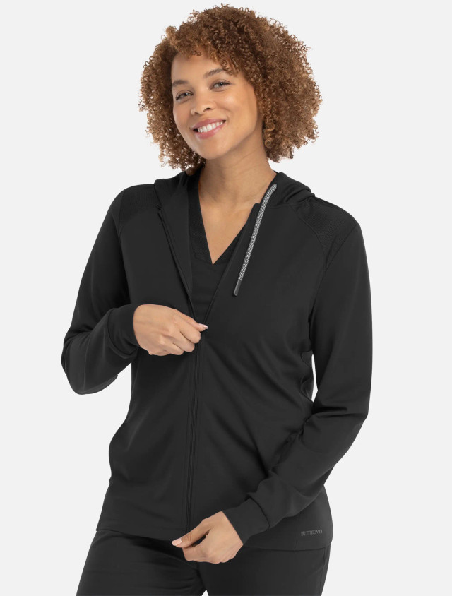 Maevn Focus Women's Hooded Zip Front Jacket #90301 - The Uniform