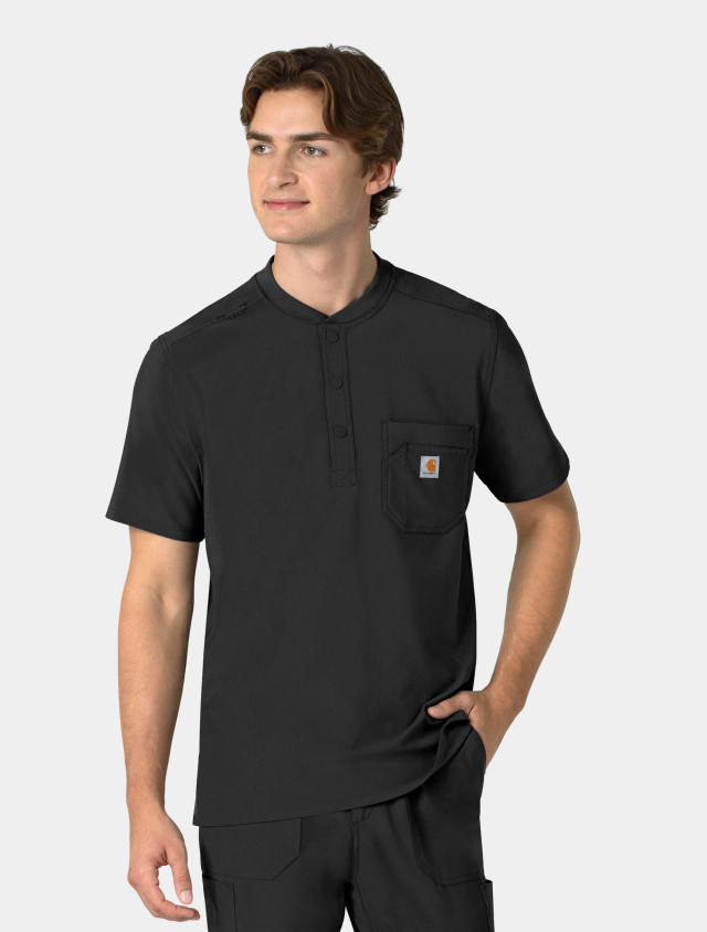 トップス 26s uniform experimentbristol carhartt CARHARTT Cross-Flex Men's Henley Scrub Top C16310 - The Uniform Outlet