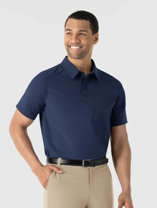 WINK Nurtur Men's 2-Pocket Polo Scrub Top 6580
