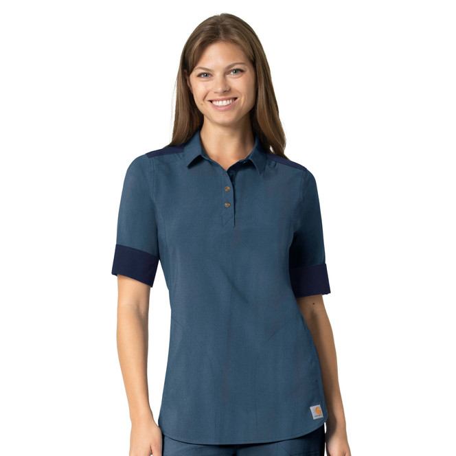 Carhartt CrossFlex Women's Convertible Sleeve Scrub Shirt #C12710