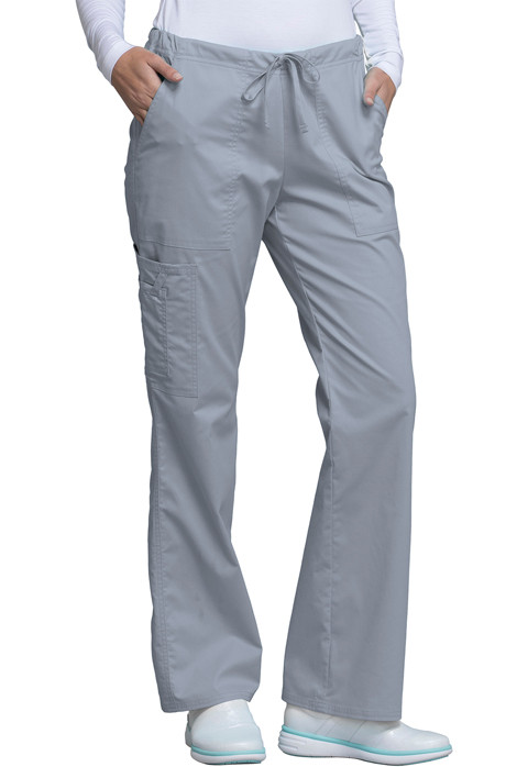 Cherokee Women's Workwear Pantalone Cargo Per Infermiere - Vita Media Con Gamba Svasata, Tasca Strumentale