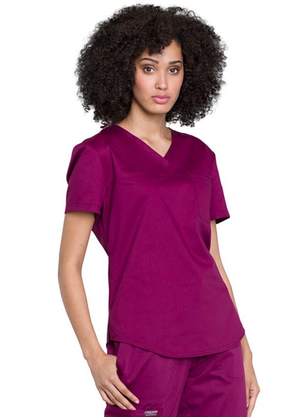 Cherokee Workwear Revolution Women's  V-Neck O.R. Top #WW657