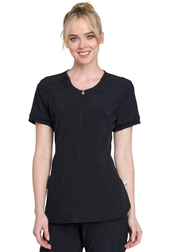 Infinity Legacy Collection Women's Zip Front V-Neck Top #CK810A