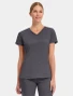 Front view of Healing Hands Purple Label Women's Juliet V-Neck Scrub Top 2245 in Pewter
