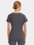 Back view of Healing Hands Purple Label Women's Juliet V-Neck Scrub Top 2245 in Pewter