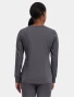 Back view of Healing Hands Purple Label Women's Daisy Snap-Up Scrub Jacket 5063 in Pewter