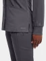 Front pocket detail of Healing Hands Purple Label Women's Daisy Snap-Up Scrub Jacket 5063 in Pewter