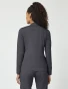 Back view of Healing Hands Purple Label Women's Dakota Zip-Up Scrub Jacket 5038 in Pewter
