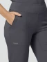 Front pocket detail of Healing Hands Purple Label Women's Tori Yoga Waist Scrub Pant 9133 in Pewter