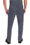 Back view of Healing Hands Purple Label Men's Daniel Drawstring Scrub Pant 9300 in Pewter
