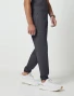 Right side view of Healing Hands Purple Label Men's Dante Jogger Scrub Pant 9301 in Pewter