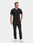 Full-length model view of Healing Hands HH Works Men's Ryan Drawstring Pant #9590 in Black