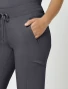 Side pocket detail of Healing Hands Purple Label Women's Toby Drawstring Jogger Scrub Pant 9244 in Pewter