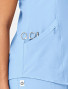 pocket view model wearing wonderwink scrubs 6134 in powder blue