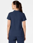 Back view of the women's Wink W123 scrub top #6955 in navy.