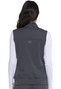 Back view of the Heartsoul women's zip front vest #HS500 in white