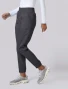 Left side view of Cherokee Workwear Revolution Women's Natural Rise Jogger Scrub Pant WW011 in Pewter