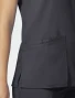 Patch pocket and side vent detail of Cherokee Workwear Revolution Women's V-Neck Scrub Top WW620 in Pewter