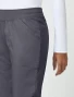 Front pocket detail of Cherokee Workwear Revolution Women's Straight Leg Pull-On Cargo Scrub Pant WW110 in Pewter