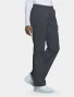 Right side view of Cherokee Workwear Core Stretch Women's Mid Rise Pull-On Straight Leg Cargo Scrub Pant 4005 in Pewter