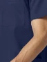 Chest pocket detail of Cherokee Workwear Professionals Men's V-Neck Top #WW695 in Navy