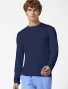 Front close-up view of Cherokee Workwear Professionals Men's Underscrub Knit Top #WW700 in Navy