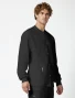 Alternate side view of Cherokee Workwear Professionals Men's Snap Front Jacket #WW360 in Black