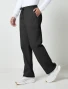 Side view of Cherokee Workwear Professionals Men's Fly Front Cargo Pant #WW190 in Black