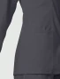 Patch pocket detail of Cherokee Workwear Revolution Women's Snap Front Warm-Up Scrub Jacket WW310 in Pewter