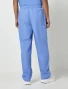 Back view of Cherokee Workwear Originals Men's Fly Front Drawstring Cargo Scrub Pant 4000 in Ciel