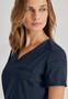 Pocket View of Grey's Anatomy Spandex Stretch Tuck In Top GRST136 in Steel