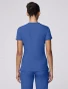 Back view of Med Couture Insight Women's Side Pocket V-Neck Scrub Top MC2468 in Royal