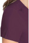 Shoulder view of Med Couture Insight 1-pocket top in wine. Item MC2432.