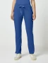 Front view of Med Couture Touch Women's Yoga Waist Cargo Pant #7725 in Royal