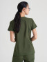 Back view of Grey's Anatomy Evolve Women's Sway V-Neck Top #GSST181 in fern