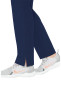 Cuff view of Med Couture Peaches yoga straight leg pant in navy. Item MC8733.