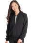 Front view of the Cherokee by Cherokee Bomber Jacket #CK349A in black.