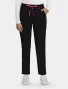 Front view of Med Couture Amp Women's Drawstring Cargo Pant #MC101 in Black