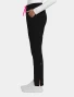 Side view of Med Couture Amp Women's Drawstring Cargo Pant #MC101 in Black