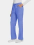 Left side view of Cherokee Workwear Originals Ultra Women's Drawstring Straight Leg Cargo Scrub Pant CK272A in Ciel