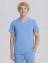 Front view of Cherokee Workwear Originals Ultra Unisex 1 Pocket V-Neck Scrub Top CK778A in Ciel