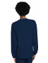 Back view of the Workwear Originals Ultra unisex scrub jacket #CK393A in navy.