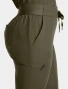 Back pocket detail of Healing Hands Quest Women's Flat Front Jogger Scrub Pant HH155 in Olive