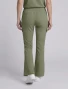 Back view of Healing Hands Quest Women's 6-Pocket Flare Leg Scrub Pant HH150 in Olive