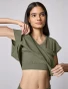 Built-in bra detail of Healing Hands Quest Women's Built-In-Bra Dolman Scrub Top HH00029 in Olive