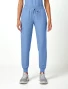 Waist down view of the Cherokee Ultra women's jogger scrub pant in ciel blue (style CK00034A)