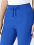Drawstring waistband close-up of WINK Boundless Women's Flare Leg Cargo Scrub Pant 5551 in Royal