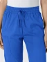 Drawstring waistband close-up of WINK Boundless Women's Bootcut Cargo Scrub Pant 5251 in Royal